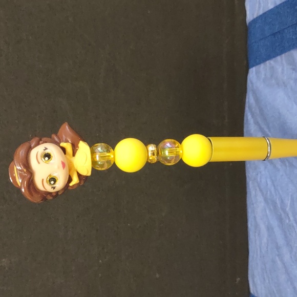 HANDMADE DISNEY DOORABLE BEADED PEN BELLE IN GOWN - Picture 2 of 5